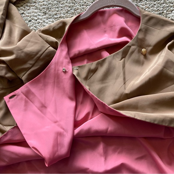 Light Brown Lightweight Wrap-Across Jacket - Picture 7 of 8